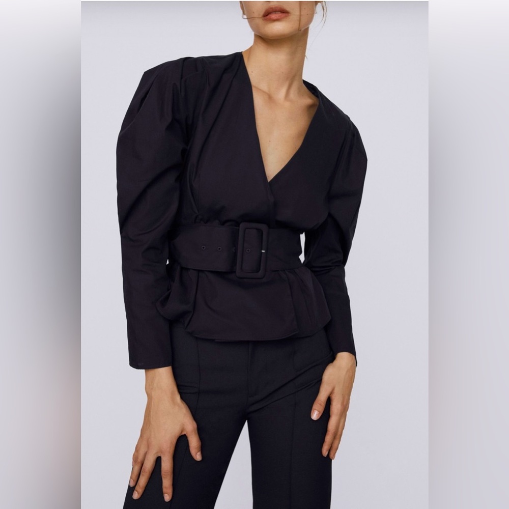 #belted #poplin #blouse